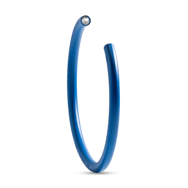Main Image 1 of Stella Valle Color Bangle Bracelet Blue Matte Ceramic Over Brass