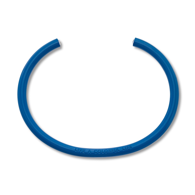 Main Image 2 of Stella Valle Color Bangle Bracelet Blue Matte Ceramic Over Brass