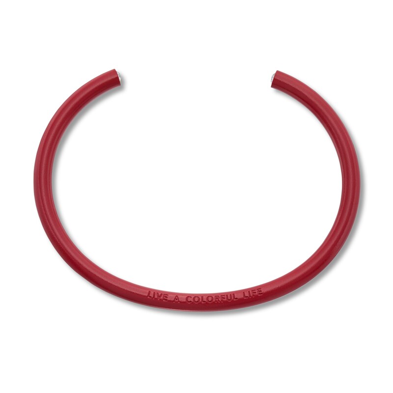 Main Image 2 of Stella Valle Color Bangle Bracelet Red Matte Ceramic Over Brass