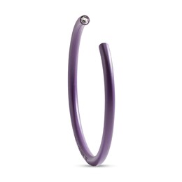 Stella Valle Color Bangle Bracelet Purple Ceramic Over Brass