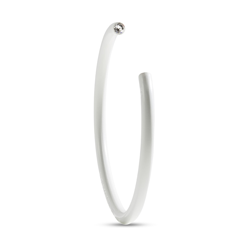 Main Image 1 of Stella Valle Color Bangle Bracelet White Matte Ceramic Over Brass
