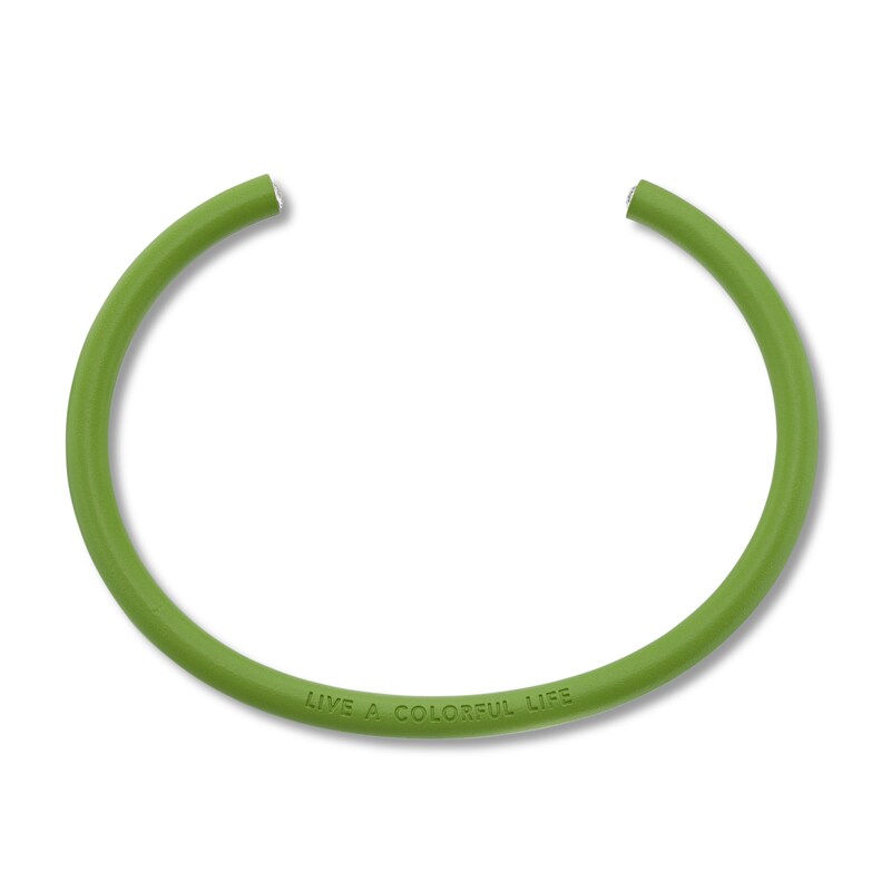 Main Image 2 of Stella Valle Color Bangle Bracelet Green Matte Ceramic Over Brass