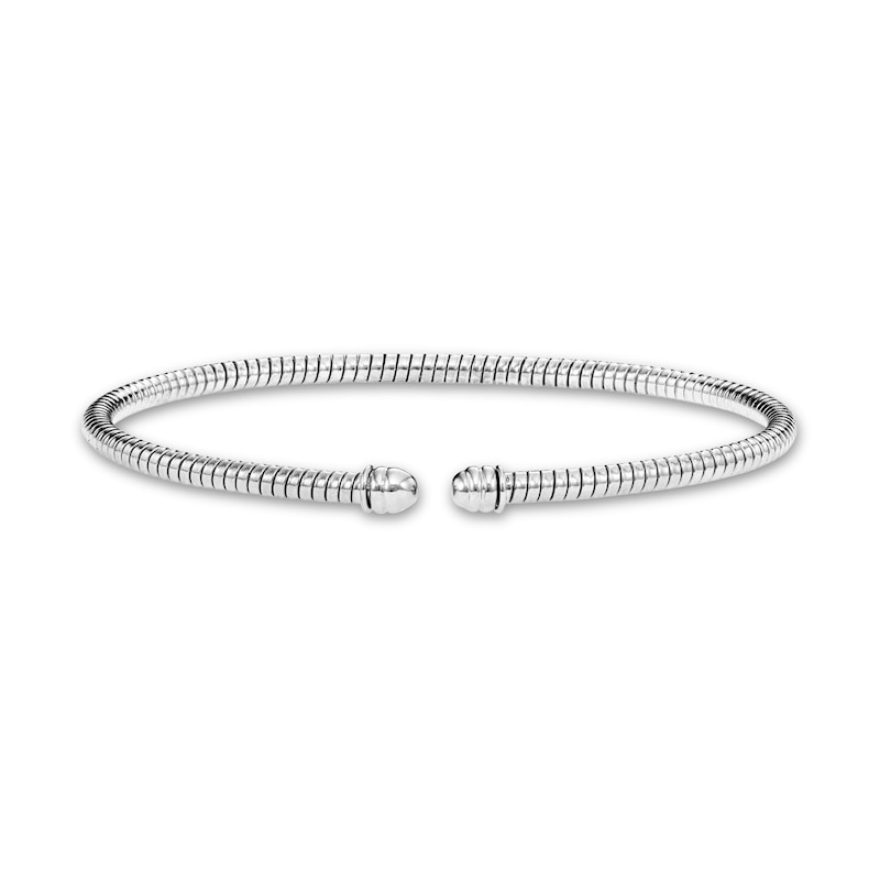 Main Image 1 of Cuff Bangle Bracelet 14K White Gold 7"