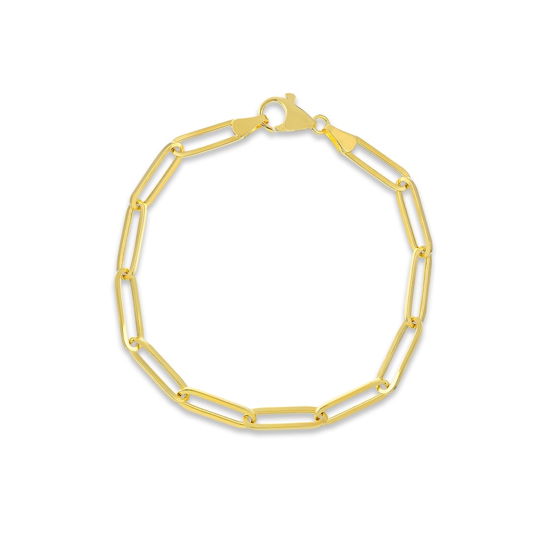 Paper Clip Chain Bracelet 14K Gold 8