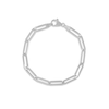 Thumbnail Image 1 of Paper Clip Chain Bracelet 14K White Gold 8"
