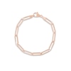 Thumbnail Image 1 of Paper Clip Chain Bracelet 14K Rose Gold 8"