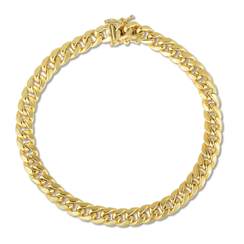 Hollow Miami Cuban Link Bracelet 14K Yellow Gold 8.5"