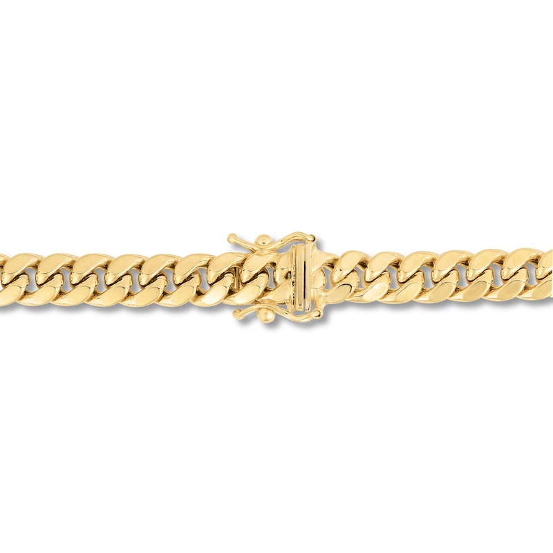 Main Image 2 of Semi-Solid Miami Cuban Link Bracelet 14K Yellow Gold 8.5" 6mm