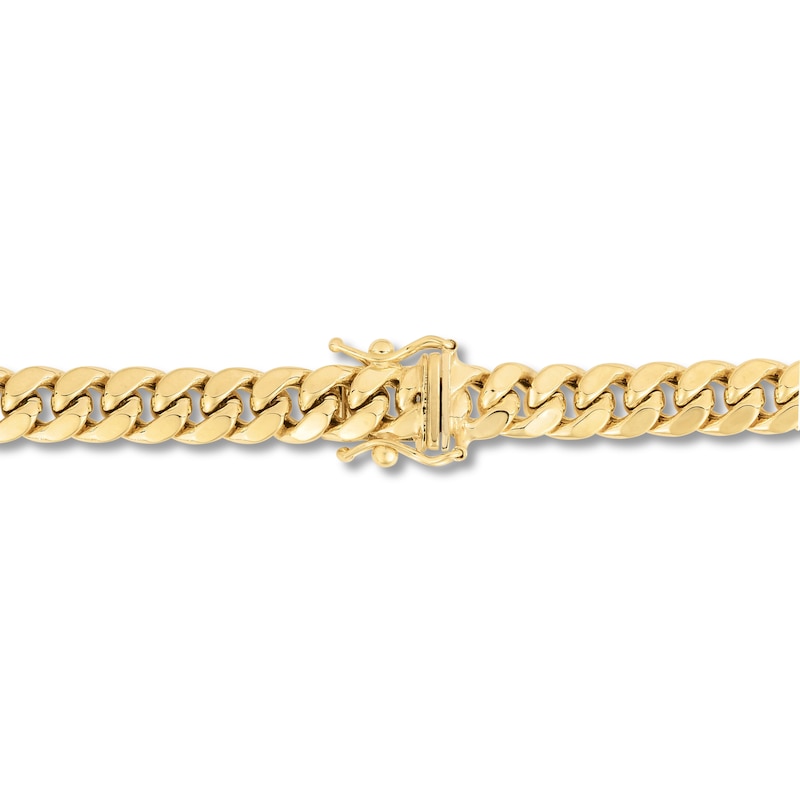 Hollow Miami Cuban Link Bracelet 14K Yellow Gold 8.5"