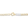 Thumbnail Image 1 of Hollow Curb Link Chain Bracelet 14K Two-Tone Gold