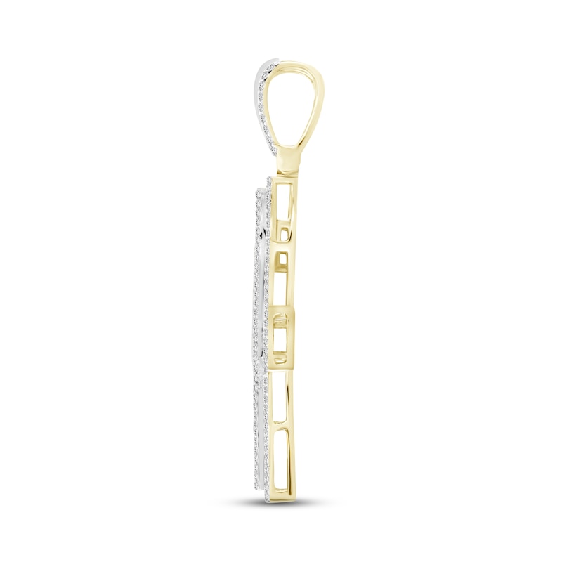 Main Image 3 of Men's Diamond Ankh Charm 3/4 ct tw Round 10K Yellow Gold