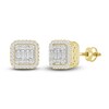 Thumbnail Image 1 of Men's Diamond Stud Earrings 1/2 ct tw Baguette/Round 10K Yellow Gold