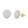 Thumbnail Image 0 of Men's Diamond Stud Earrings 1/6 ct tw Round 10K Yellow Gold/Rhodium