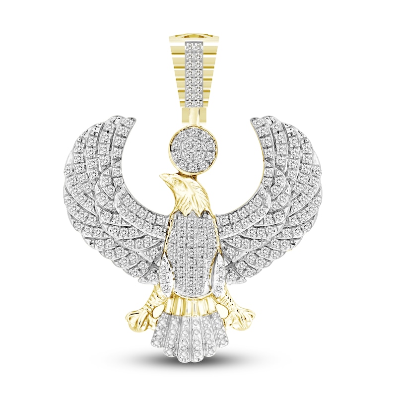 Main Image 1 of Men's Diamond Eagle Charm 1/2 ct tw Round 10K Yellow Gold