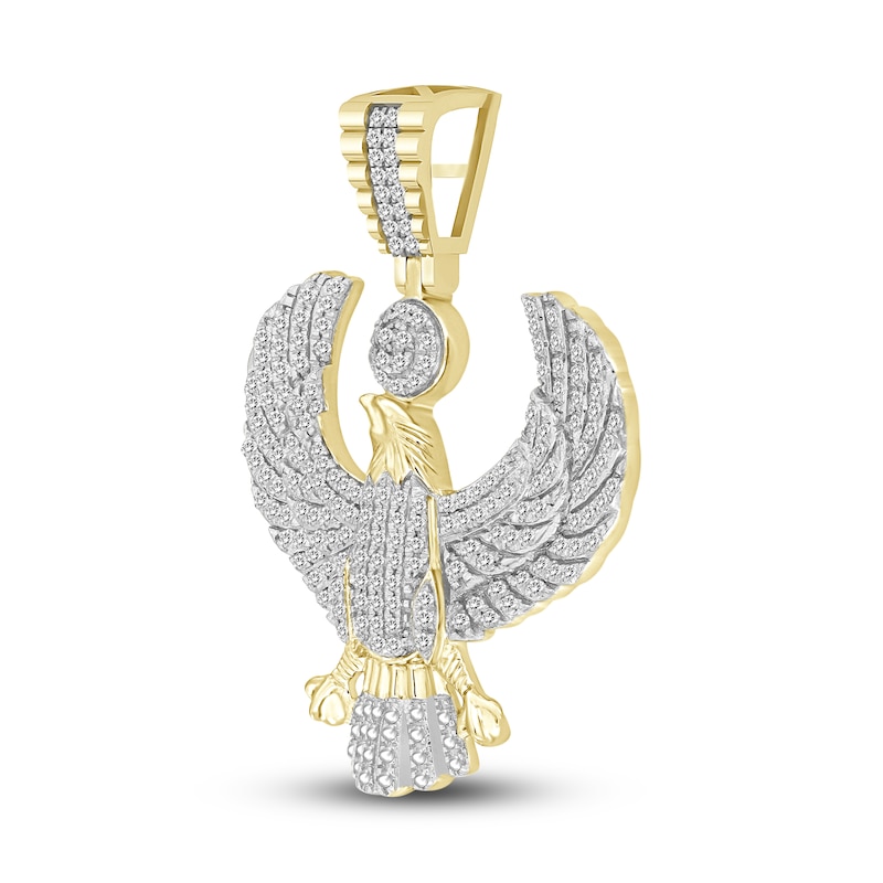 Men's Diamond Eagle Charm 1/2 ct tw Round 10K Yellow Gold