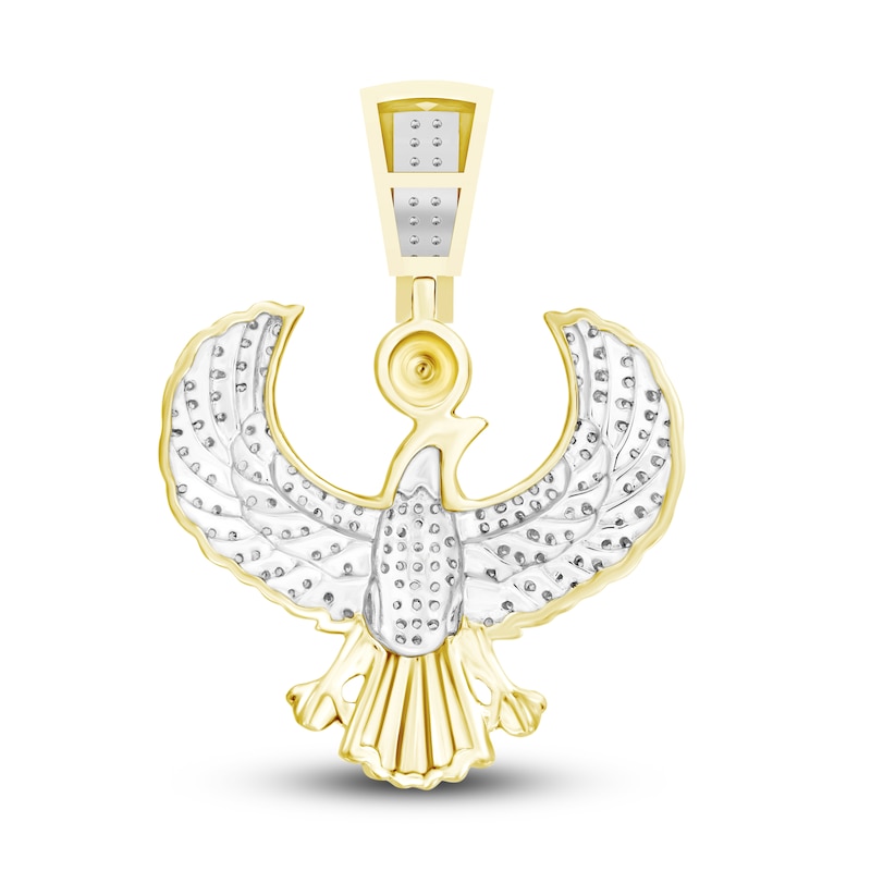 Men's Diamond Eagle Charm 1/2 ct tw Round 10K Yellow Gold