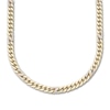 Thumbnail Image 0 of Diamond Cuban Link Necklace 2 ct tw Round 10K Two-Tone Gold