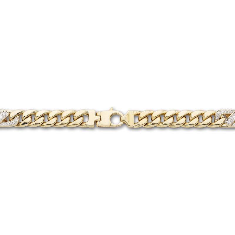 10K Two Tone Diamond Gucci Style Cuban Chain