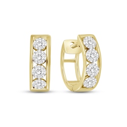 Men's Diamond Earrings 1/4 ct tw Round 10K Yellow Gold