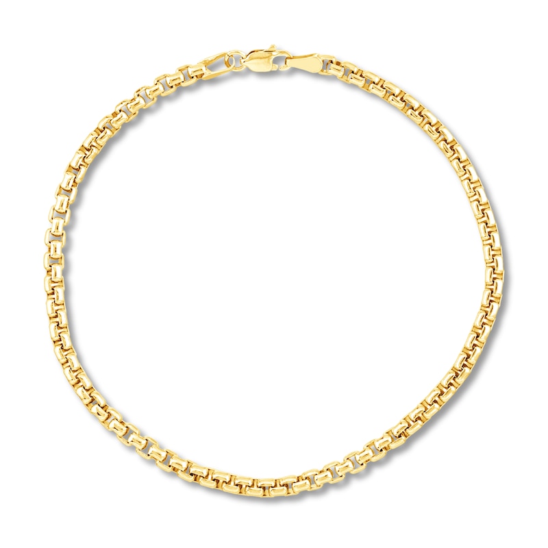 Main Image 1 of Solid Box Chain Bracelet 14K Yellow Gold 8.5"