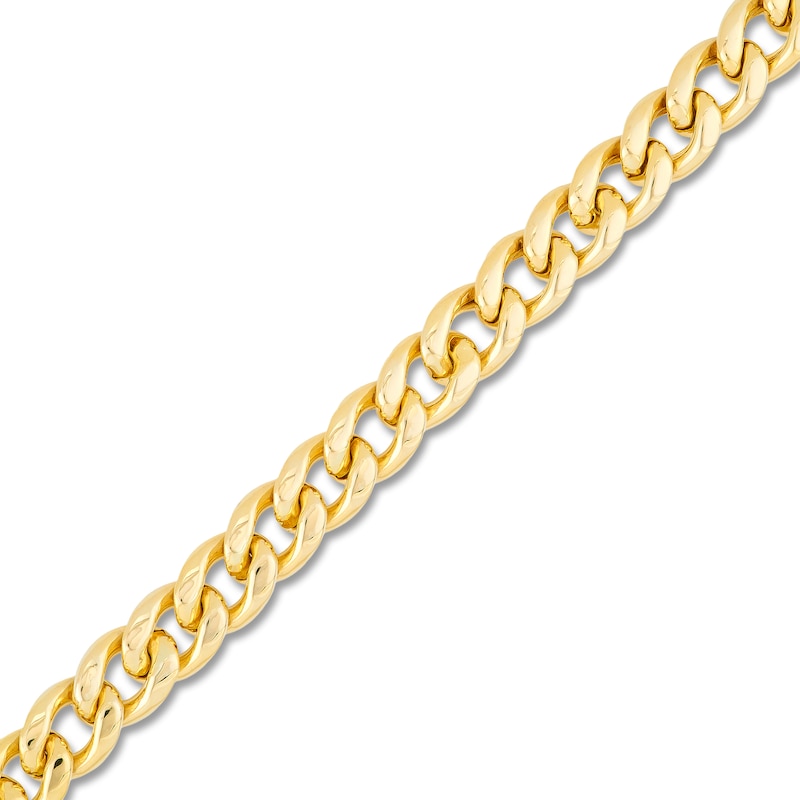 Main Image 2 of Cuban Link Chain Bracelet 14K Yellow Gold 9"