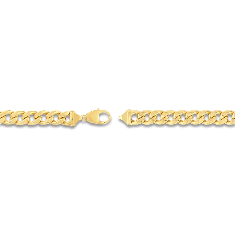 Main Image 3 of Cuban Link Chain Bracelet 14K Yellow Gold 9"