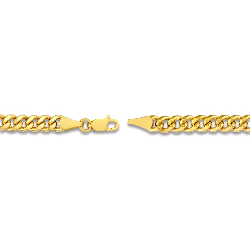 Main Image 3 of Cuban Link Chain Bracelet 14K Yellow Gold 8.5"