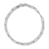 Thumbnail Image 1 of Solid Paperclip Chain Bracelet 14K White Gold 8"