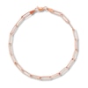 Thumbnail Image 1 of Solid Paperclip Chain Bracelet 14K Rose Gold 8"