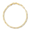 Thumbnail Image 1 of Solid Paperclip Chain Bracelet 14K Yellow Gold 8"
