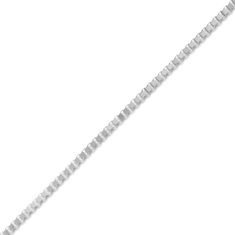Main Image 2 of Solid Box Chain Necklace 14K White Gold 18" 0.66mm