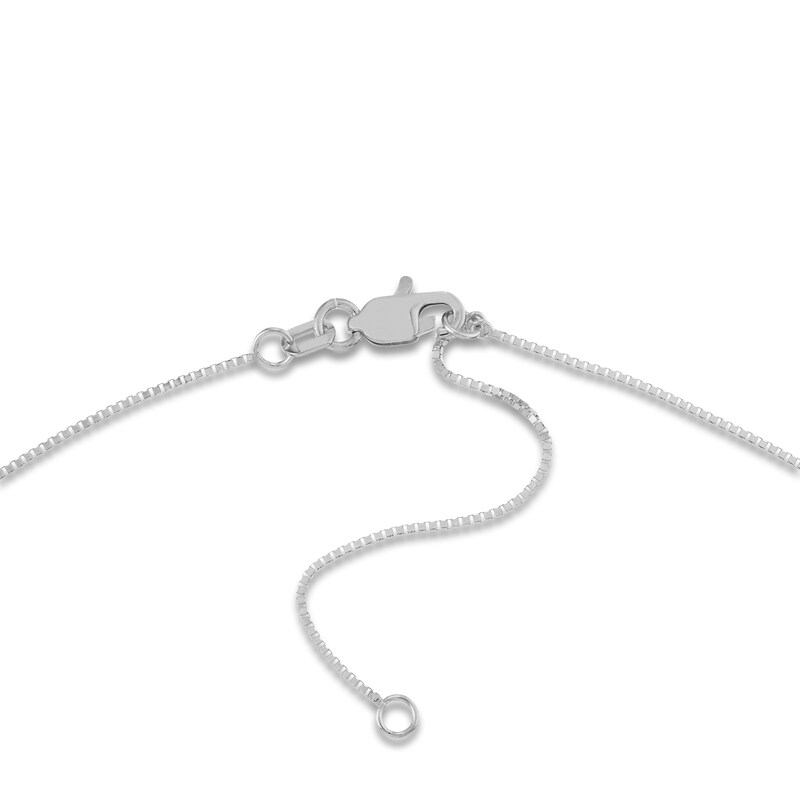 Main Image 3 of Solid Box Chain Necklace 14K White Gold 18" 0.66mm