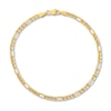 Thumbnail Image 1 of Solid Figaro Chain Bracelet 14K Yellow Gold 8"