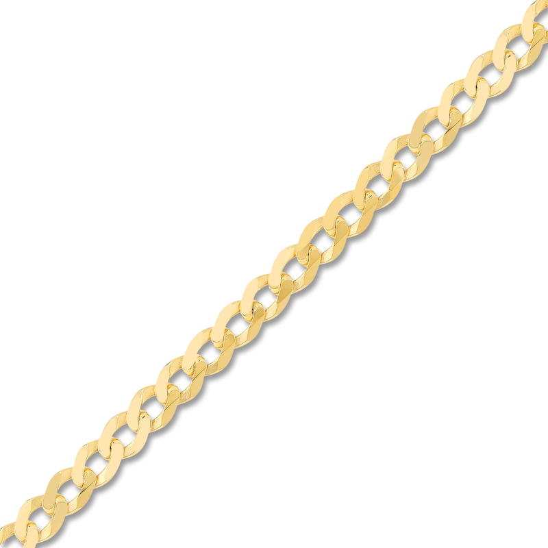 Main Image 2 of Solid Cuban Link Chain Bracelet 14K Yellow Gold 8"