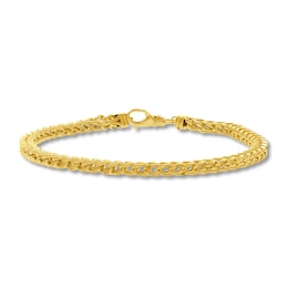 Square Franco Chain Bracelet 14K Yellow Gold 8.75"