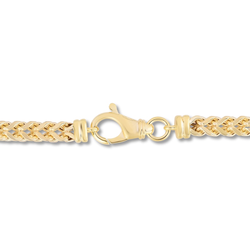 Main Image 2 of Square Franco Chain Bracelet 14K Yellow Gold 8.75"
