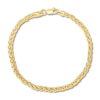 Thumbnail Image 1 of Hollow Round Wheat Chain Bracelet 14K Yellow Gold 7.25"