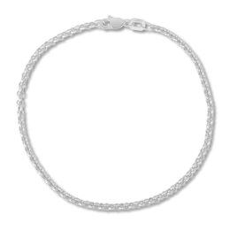 Rolo Chain Bracelet 14K White Gold 7"