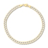 Thumbnail Image 1 of Solid Pave Curb Chain Bracelet 14K Yellow Gold 8.5"