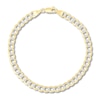 Thumbnail Image 1 of Solid Pave Curb Chain Bracelet 14K Yellow Gold 8.5"