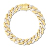 Thumbnail Image 1 of Solid Pave Curb Chain Bracelet 14K Yellow Gold 8.5"