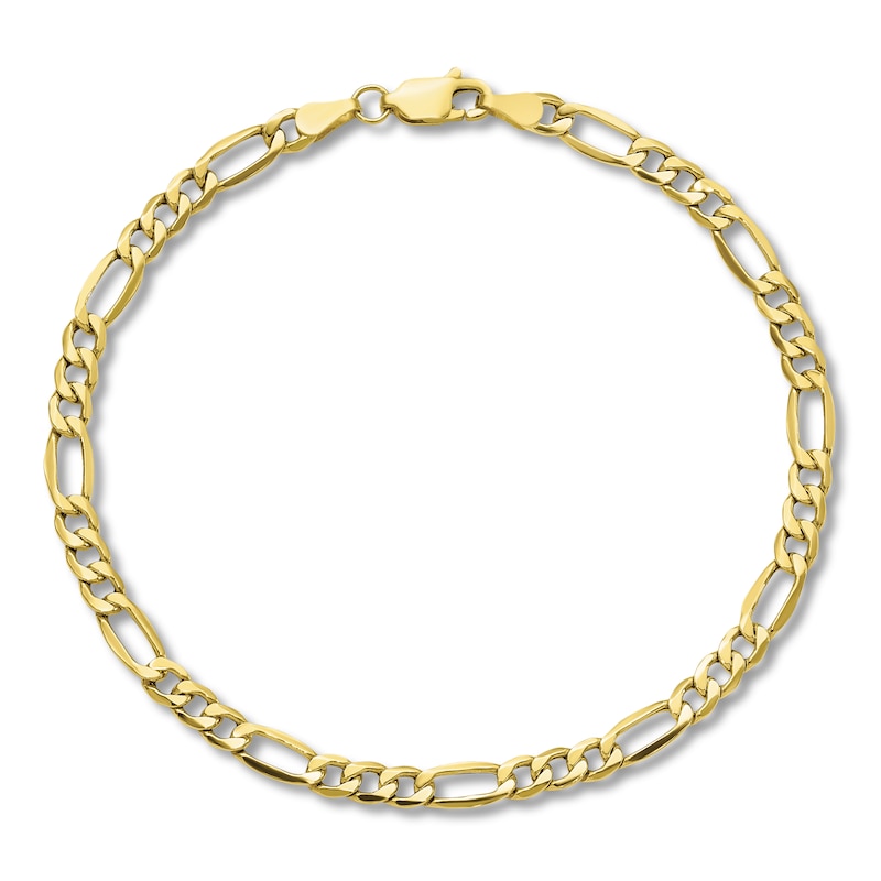 Main Image 1 of Semi-Solid Figaro Chain Bracelet 10K Yellow Gold