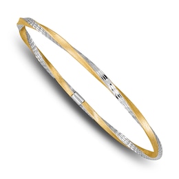 Polished Cuff Bangle Bracelet 14K Yellow Gold 7.25"