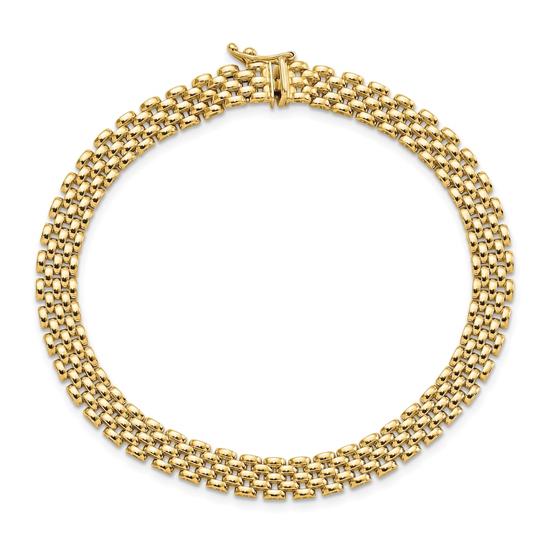 Main Image 1 of Pattern Link Bracelet 14K Yellow Gold 7.5"