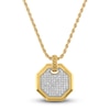 Thumbnail Image 1 of 1933 by Esquire Men's Diamond Necklace 1/2 ct tw Round 14K Yellow Gold-Plated/Sterling Silver 22"