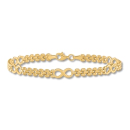 Infinity Link Bracelet 14K Yellow Gold 7.5"