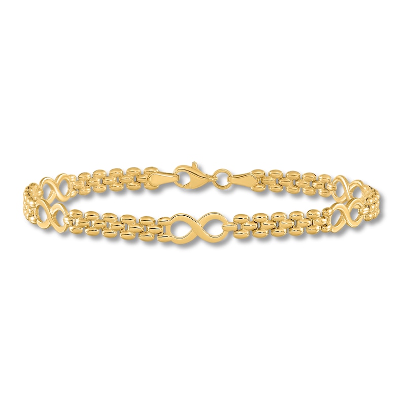 Main Image 1 of Infinity Link Bracelet 14K Yellow Gold 7.5"