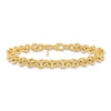 Thumbnail Image 1 of Fancy Rolo Link Bracelet 14K Yellow Gold 7.75"