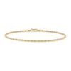 Thumbnail Image 1 of Diamond-Cut Rope Chain Anklet 14K Yellow Gold 10"