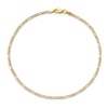 Thumbnail Image 1 of Flat Figaro Anklet 14K Yellow Gold 9"
